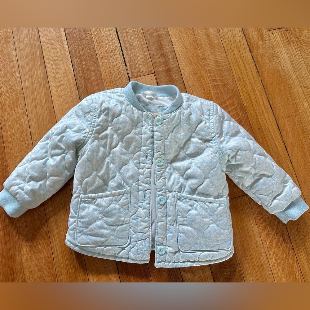 Cat & Jack Quilted Jacket in Light Blue floral